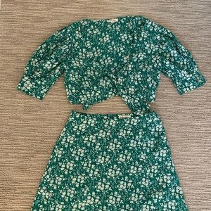 For Love and Lemons green floral set